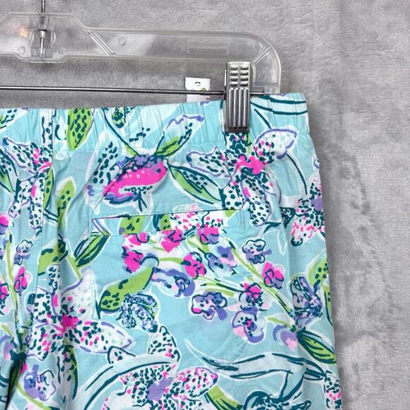 Lilly Pulitzer Women’s Shorts Sz XS Floral Print Blue Pink Green Stretch Cotton - Picture 4 of 9